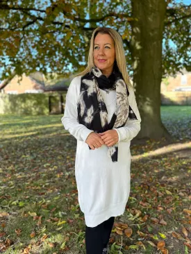 Winter White V Neck Jumper Dress Rhianna