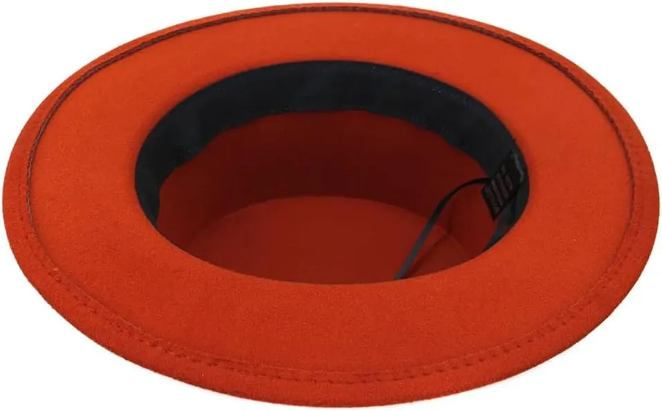 Women Men Wide Brim Fedora Hat for Festival Boater Flat Top Hats for Party Wedding