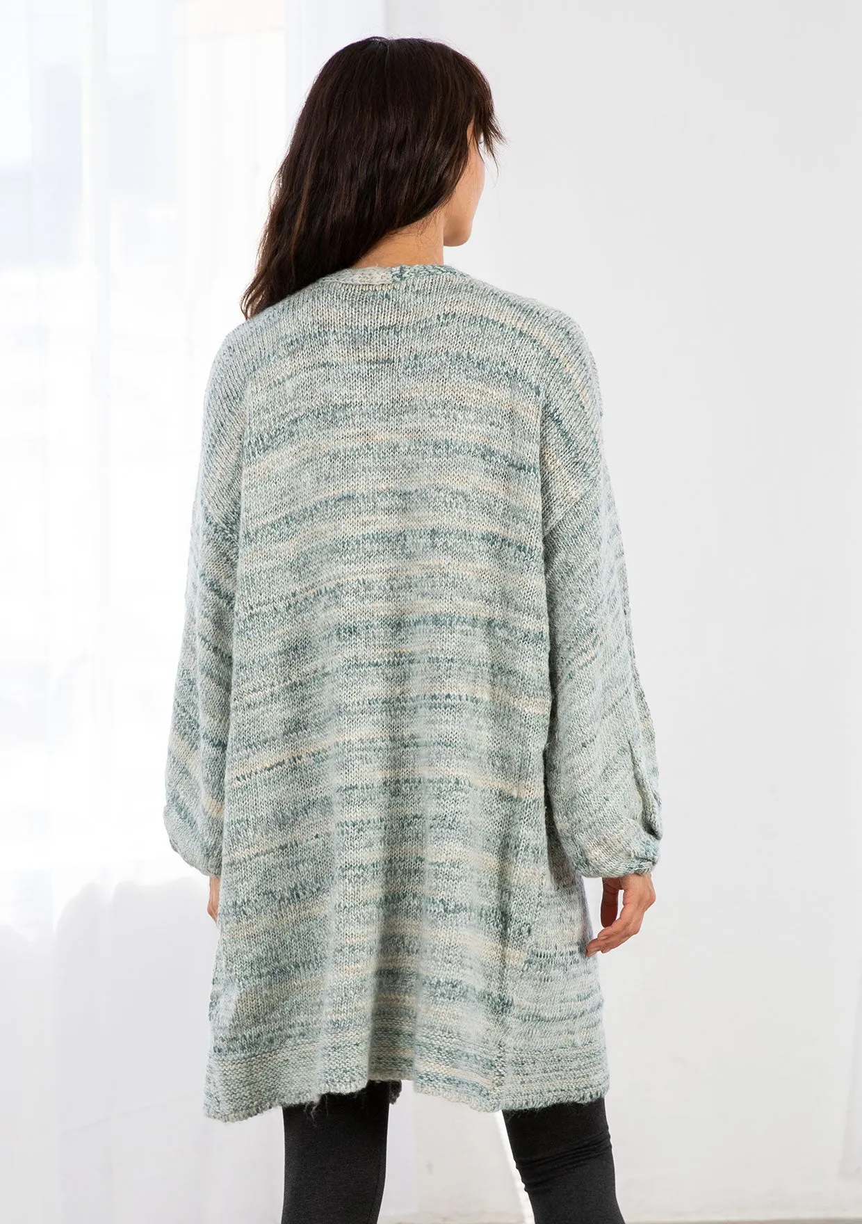 Wool Blend Cozy Long Sleeve Duster Sweater