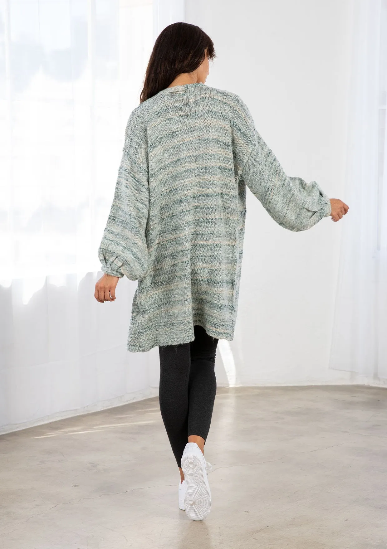 Wool Blend Cozy Long Sleeve Duster Sweater