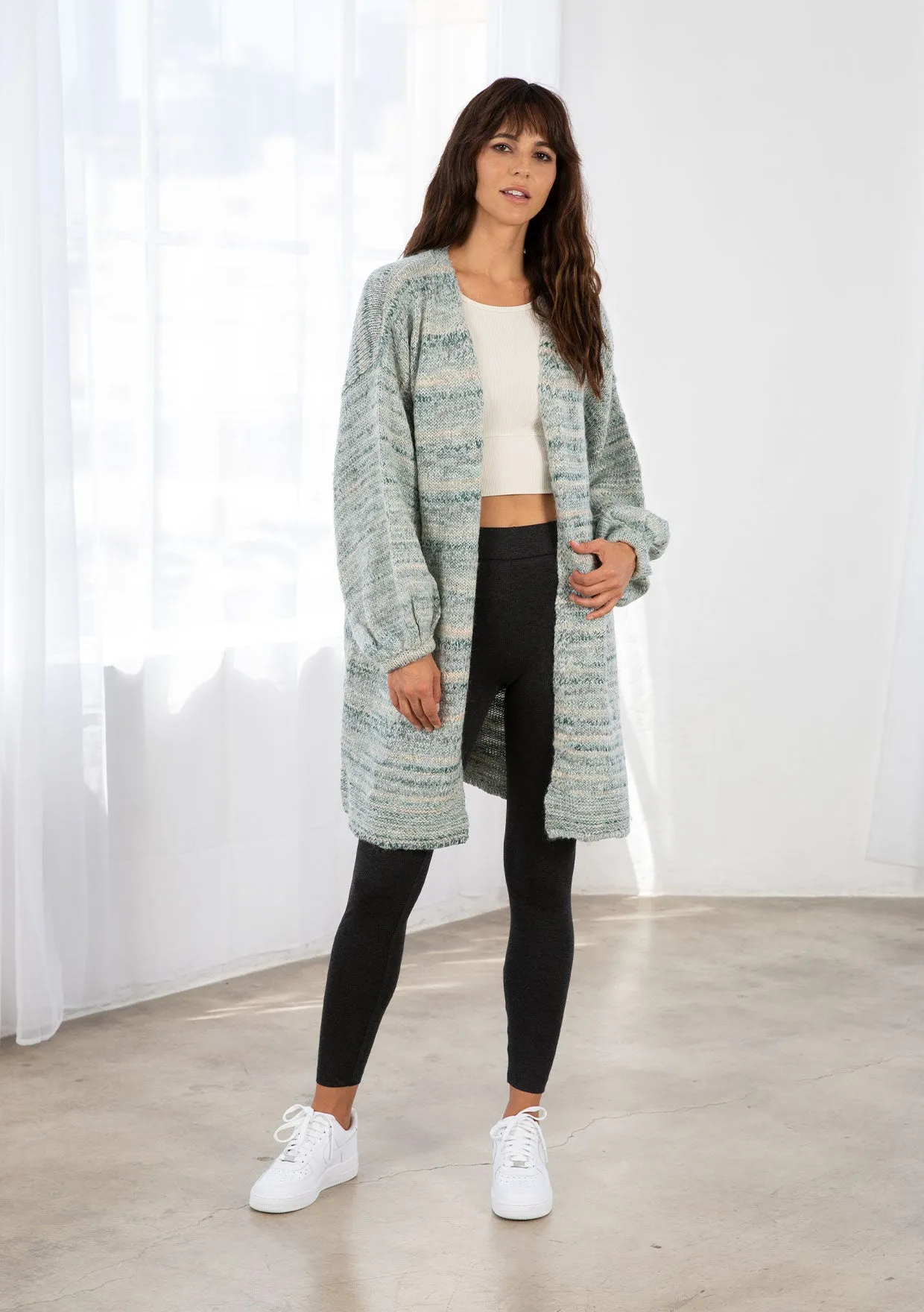 Wool Blend Cozy Long Sleeve Duster Sweater