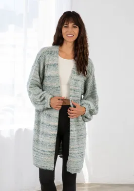 Wool Blend Cozy Long Sleeve Duster Sweater