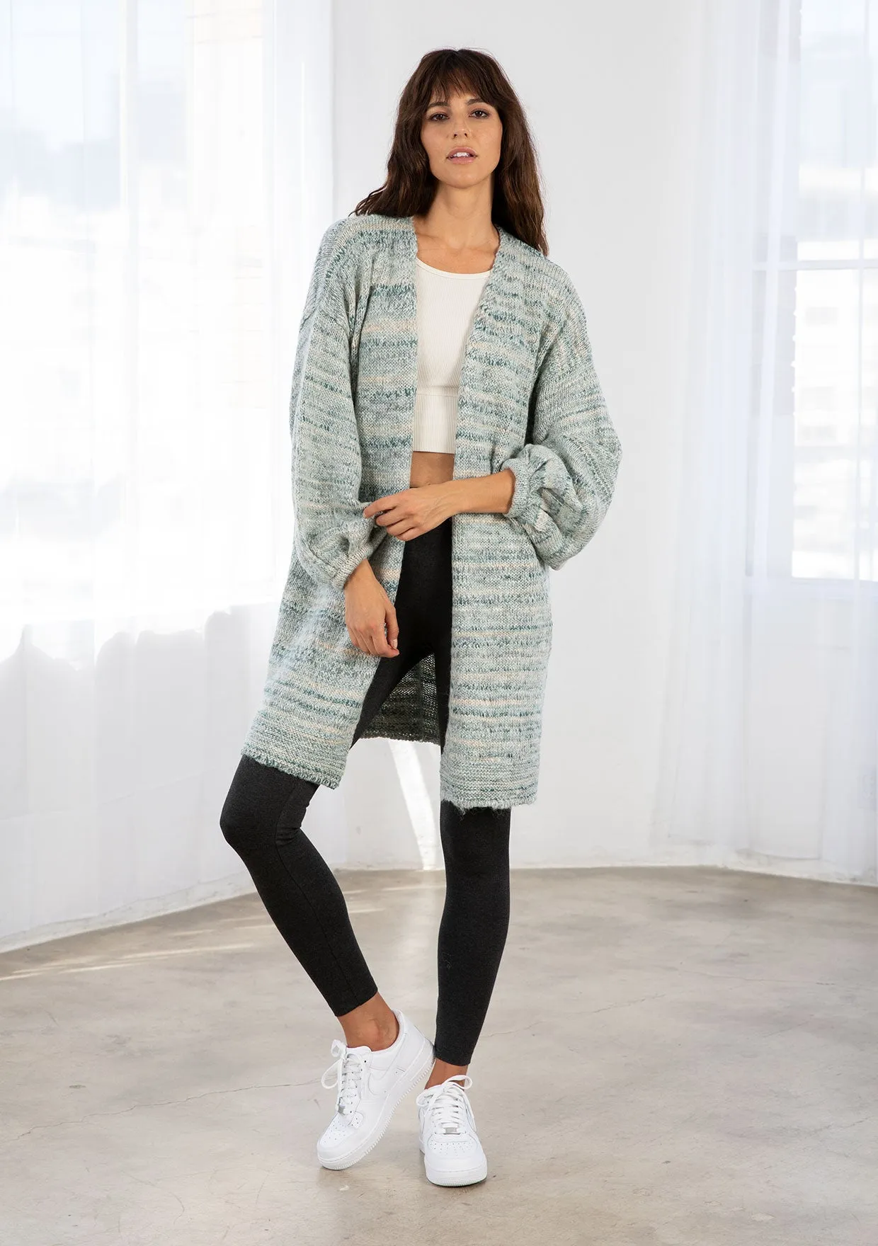 Wool Blend Cozy Long Sleeve Duster Sweater