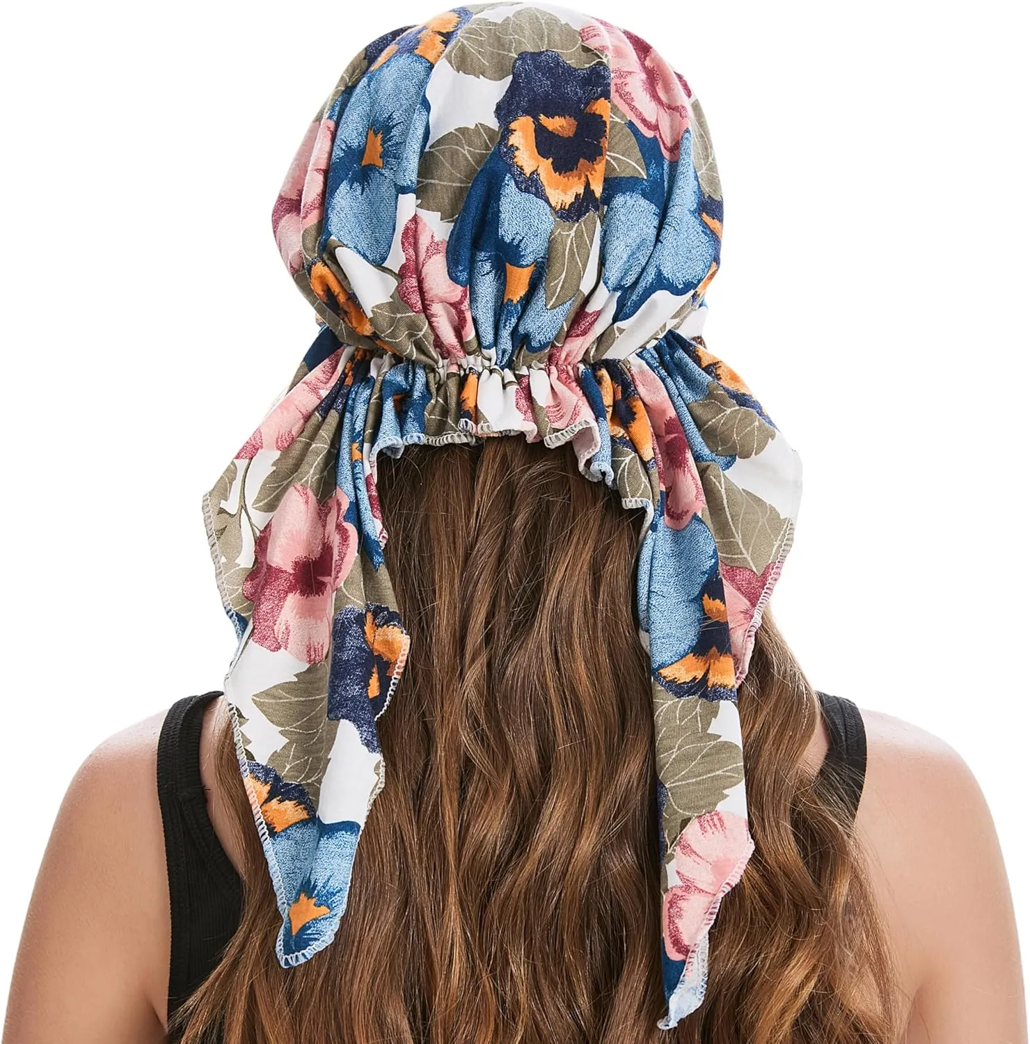 ZLYC Chemo Headwear for Women Brim Visor Head Scarf Pre Tied Headwraps Lightweight Skull Cap