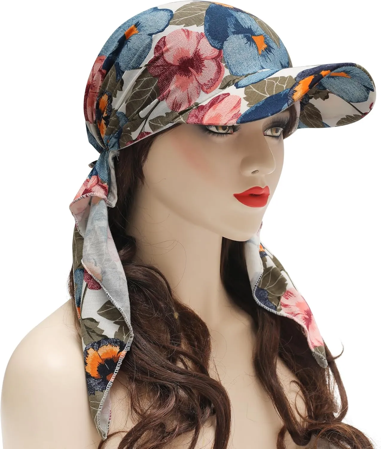 ZLYC Chemo Headwear for Women Brim Visor Head Scarf Pre Tied Headwraps Lightweight Skull Cap
