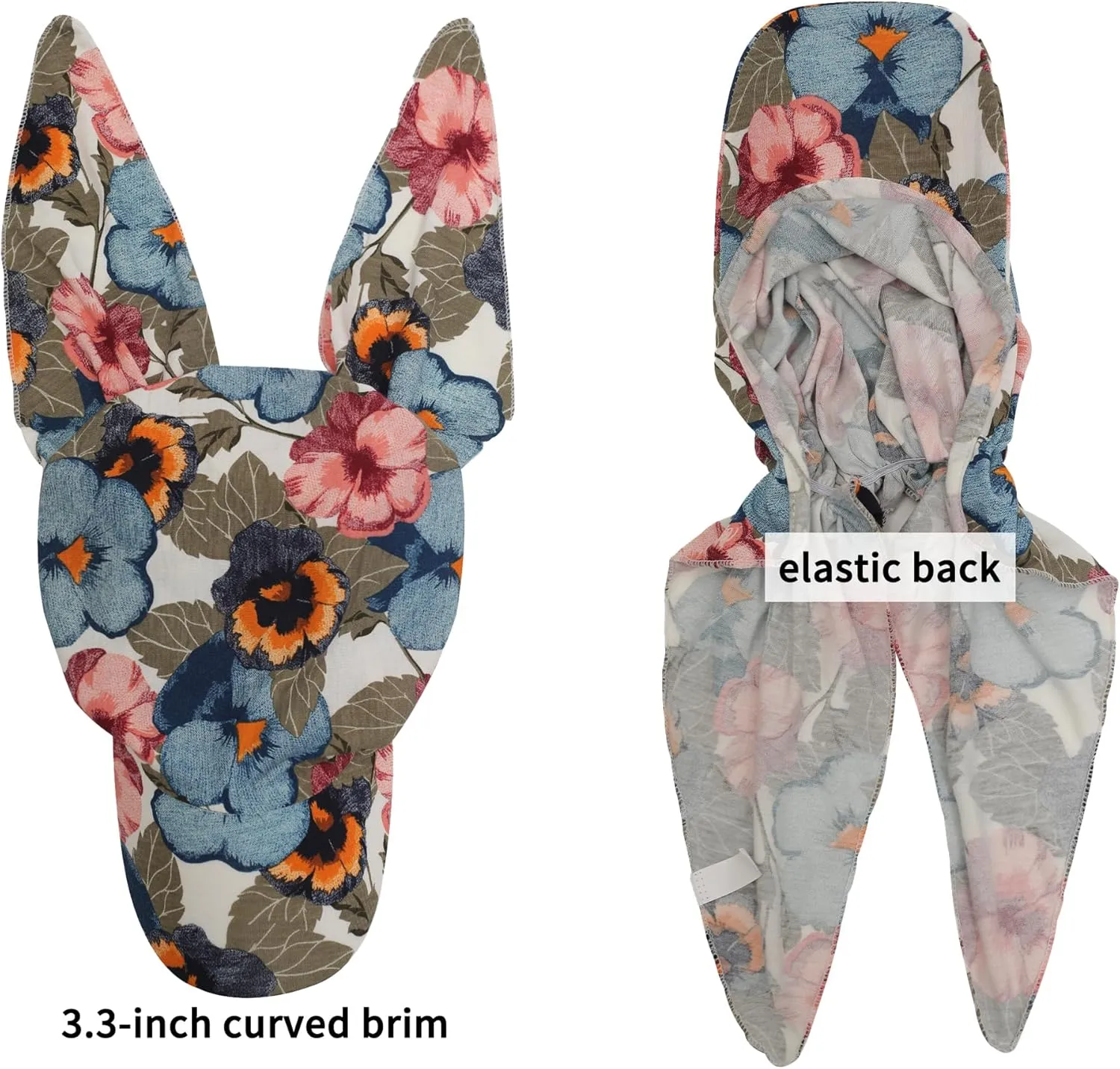 ZLYC Chemo Headwear for Women Brim Visor Head Scarf Pre Tied Headwraps Lightweight Skull Cap