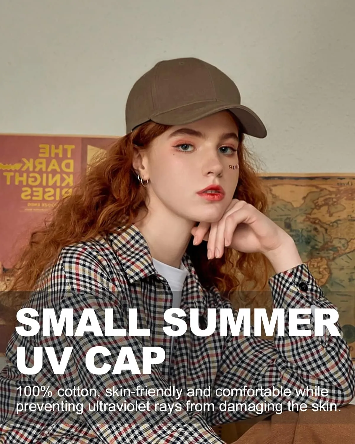 Zylioo Small Baseball Cap,Petite Size Ball Cap,Relaxed Little Sports Cap,Adjustable Fitted Golf Cap for Men Women