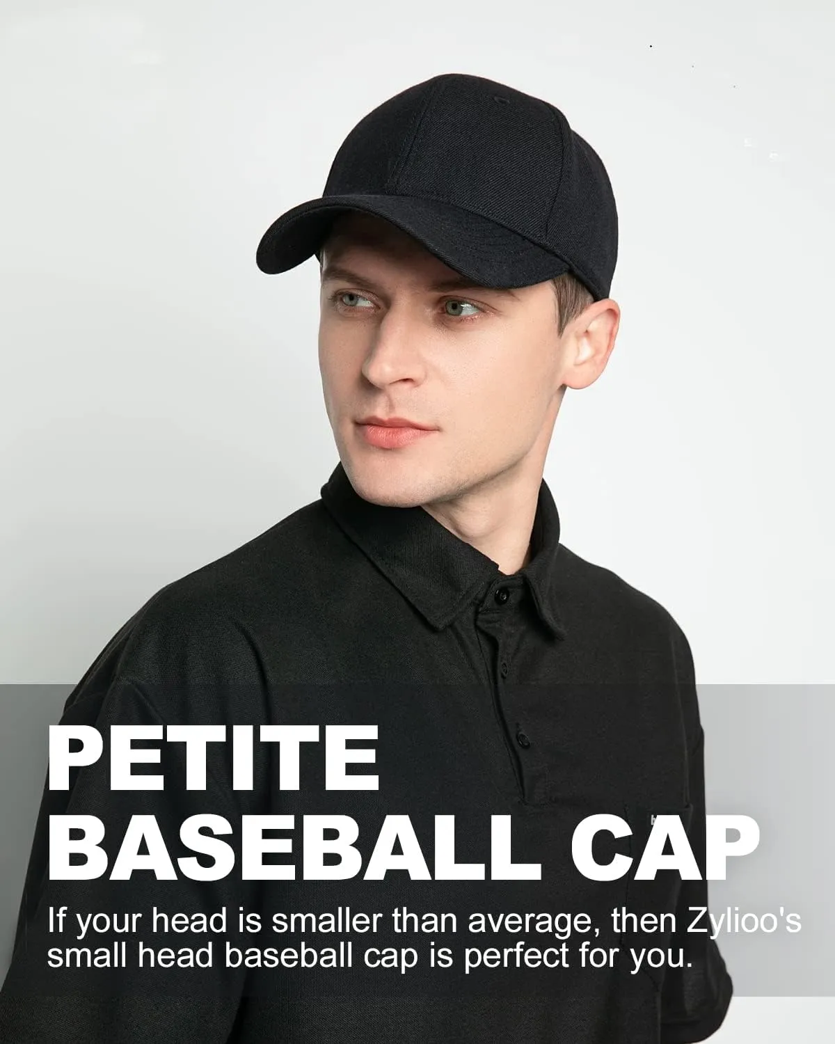 Zylioo Small Baseball Cap,Petite Size Ball Cap,Relaxed Little Sports Cap,Adjustable Fitted Golf Cap for Men Women